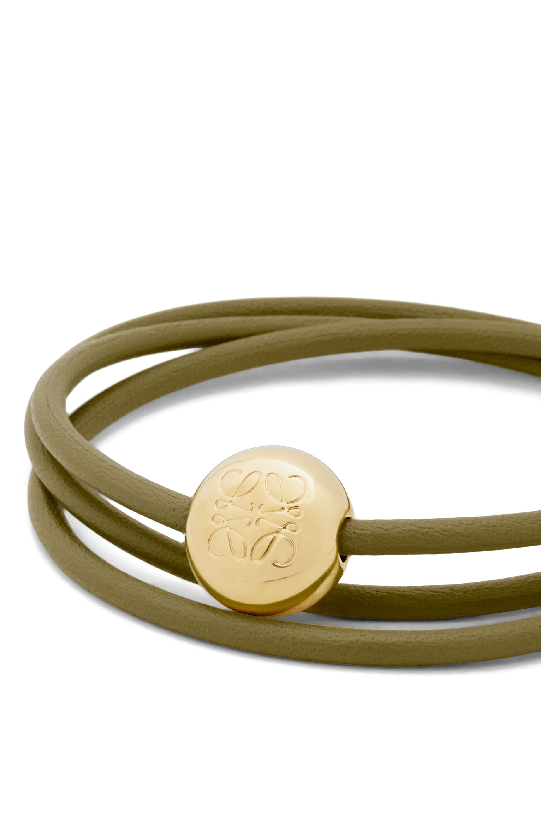 Pebble bracelet in calfskin and brass - 3
