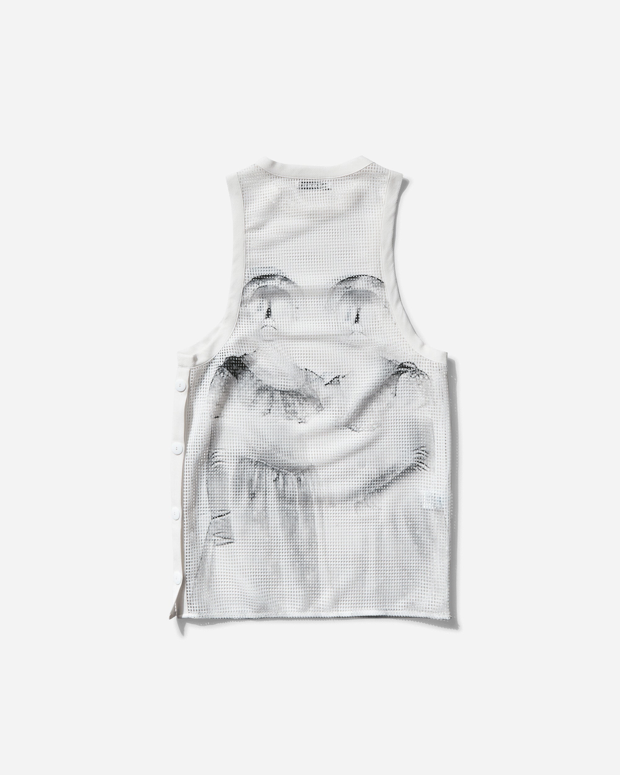 Women's "JR" Mesh Sleeveless Top White - 2