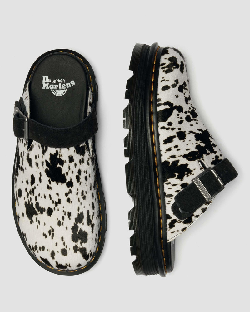 Dr. Martens Zebzag Dalmatian Hair On Leather Slingback Platform Mules outlook