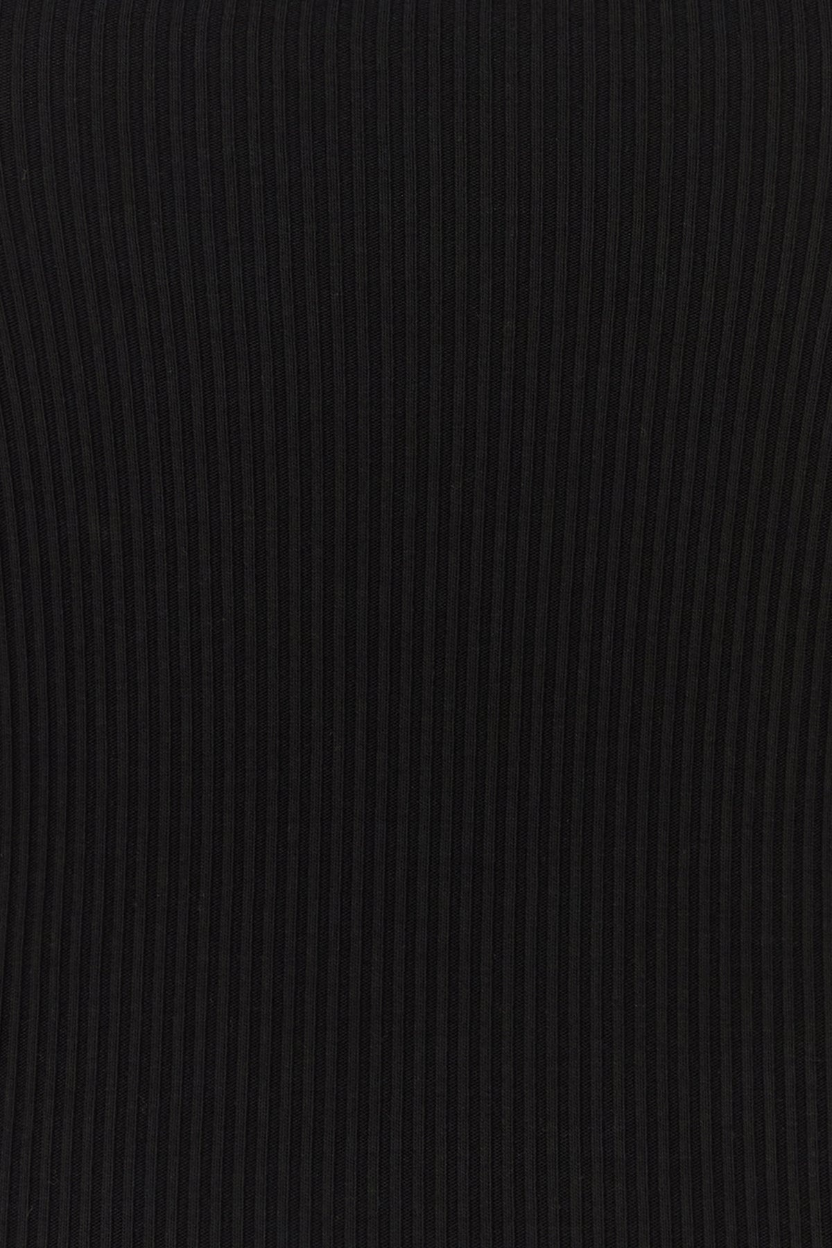 Black stretch cotton blend tank top - 3