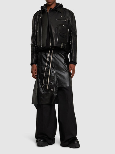 Rick Owens Dracca coated denim skirt outlook