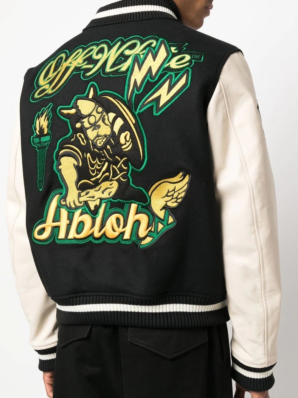 logo-patch varsity jacket - 5