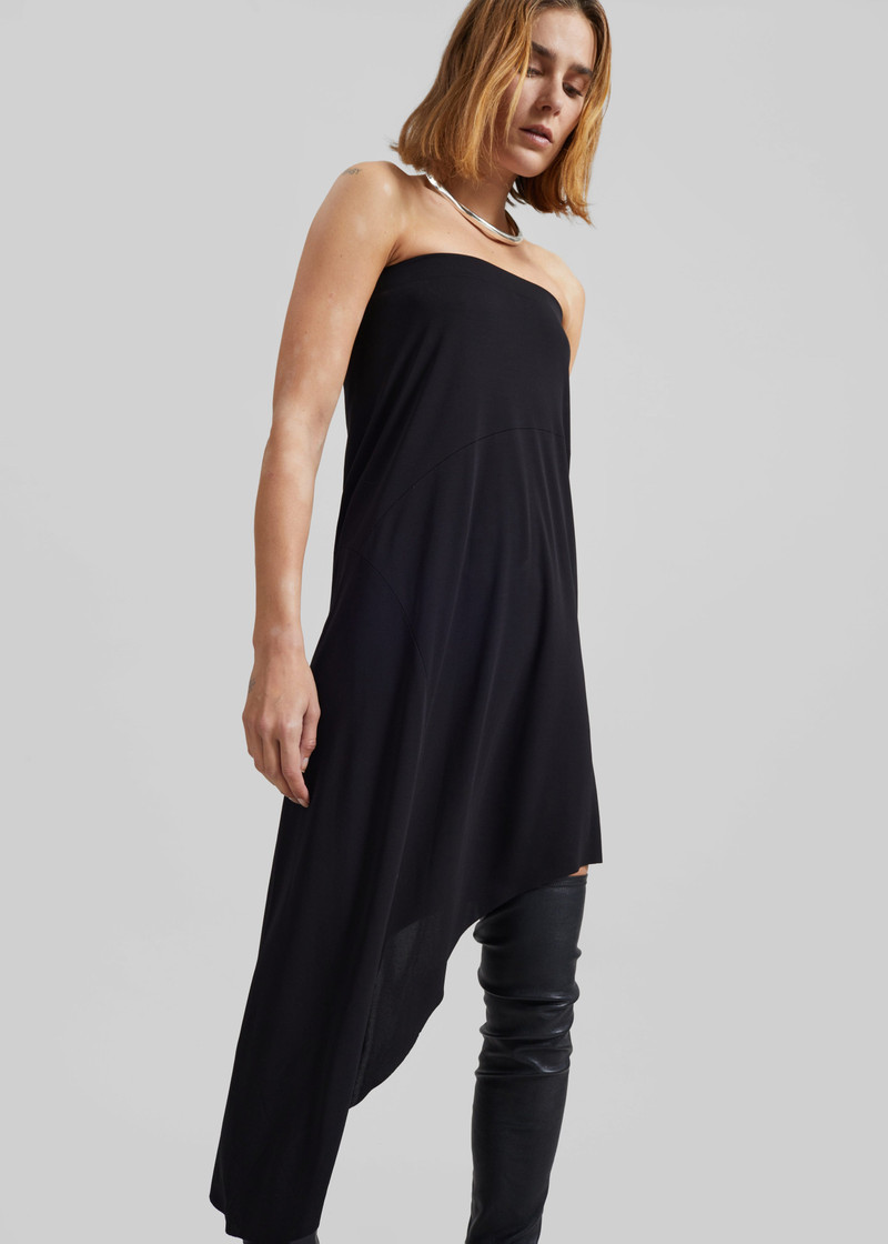 Kitty Sheer Asymmetric Skirt - Black 10