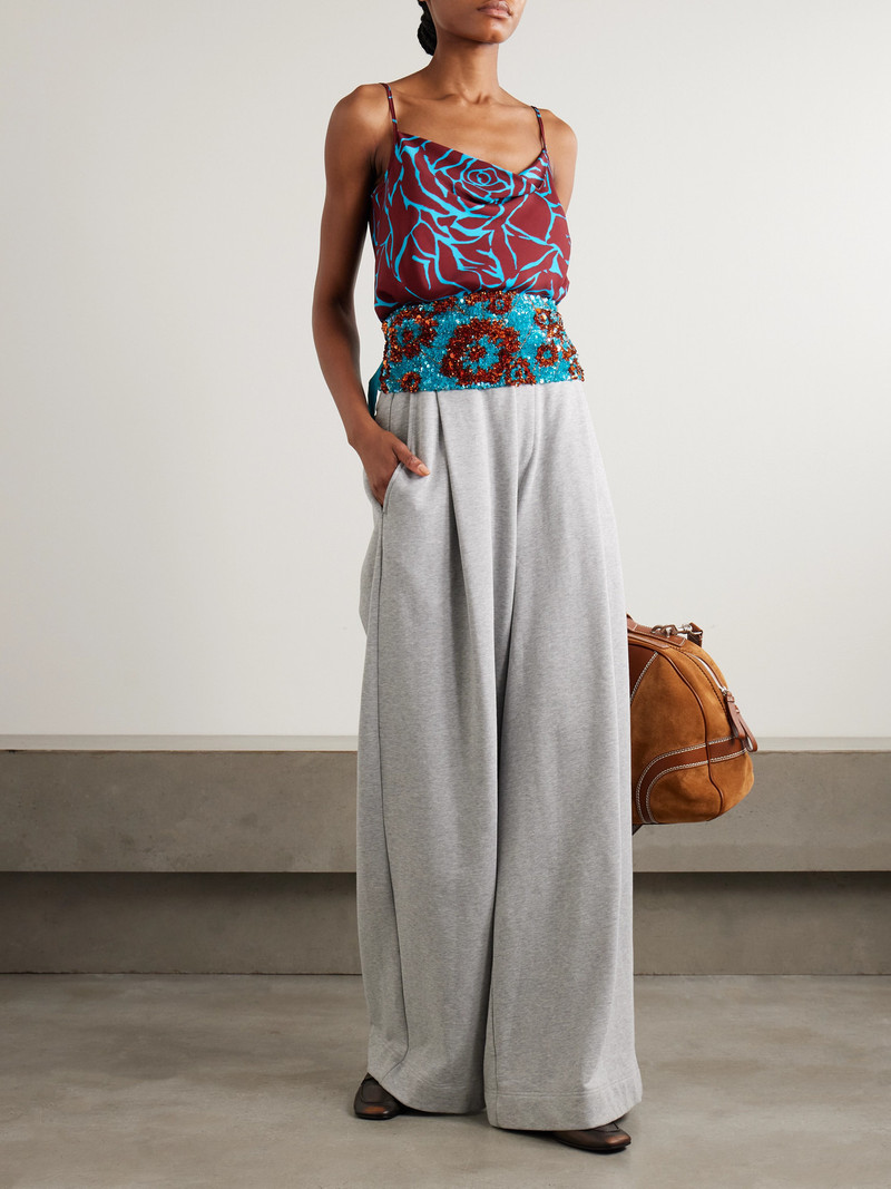 Dries Van Noten Draped Floral-print Satin-crepe Camisole outlook