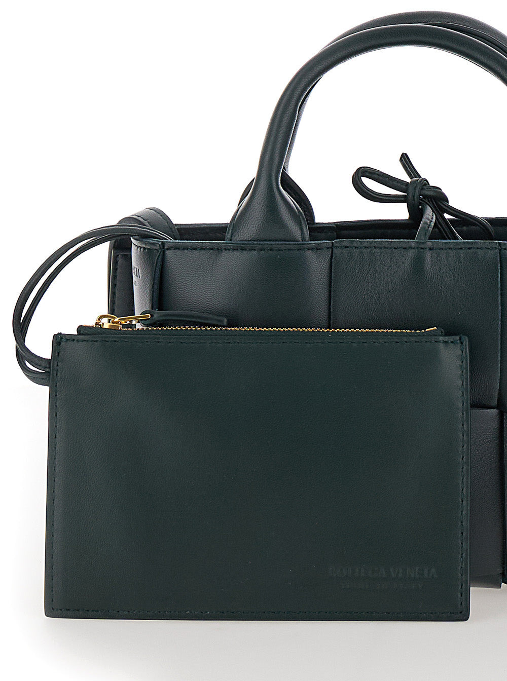 Bottega Veneta Women 'Candy Arco' Dark Green Handbag With Intreccio Motif In Leather Woman - 5