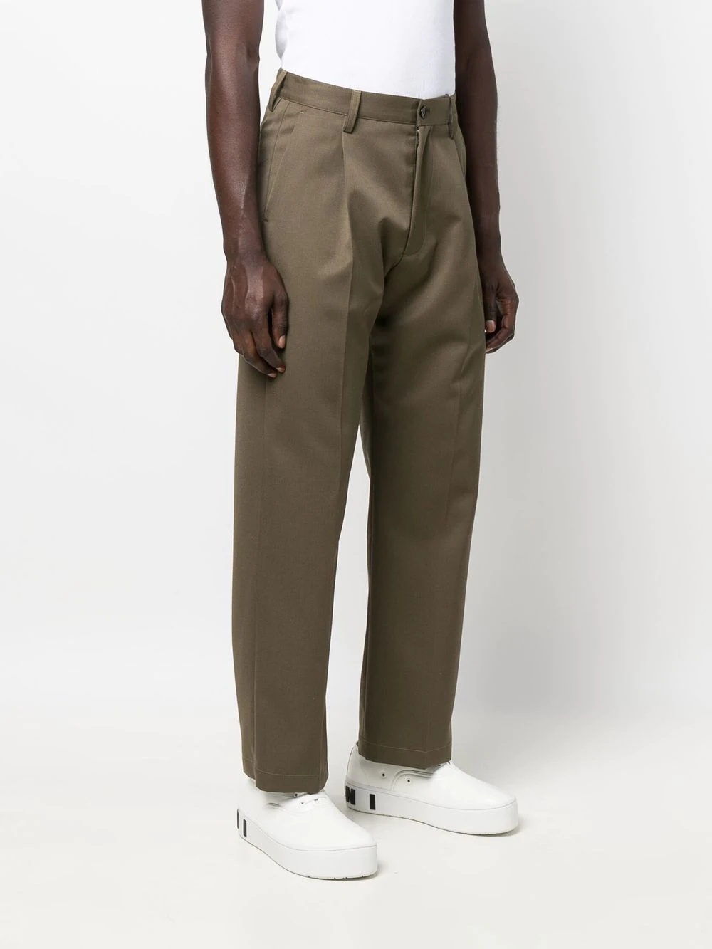 straight-leg cut chino trousers - 3