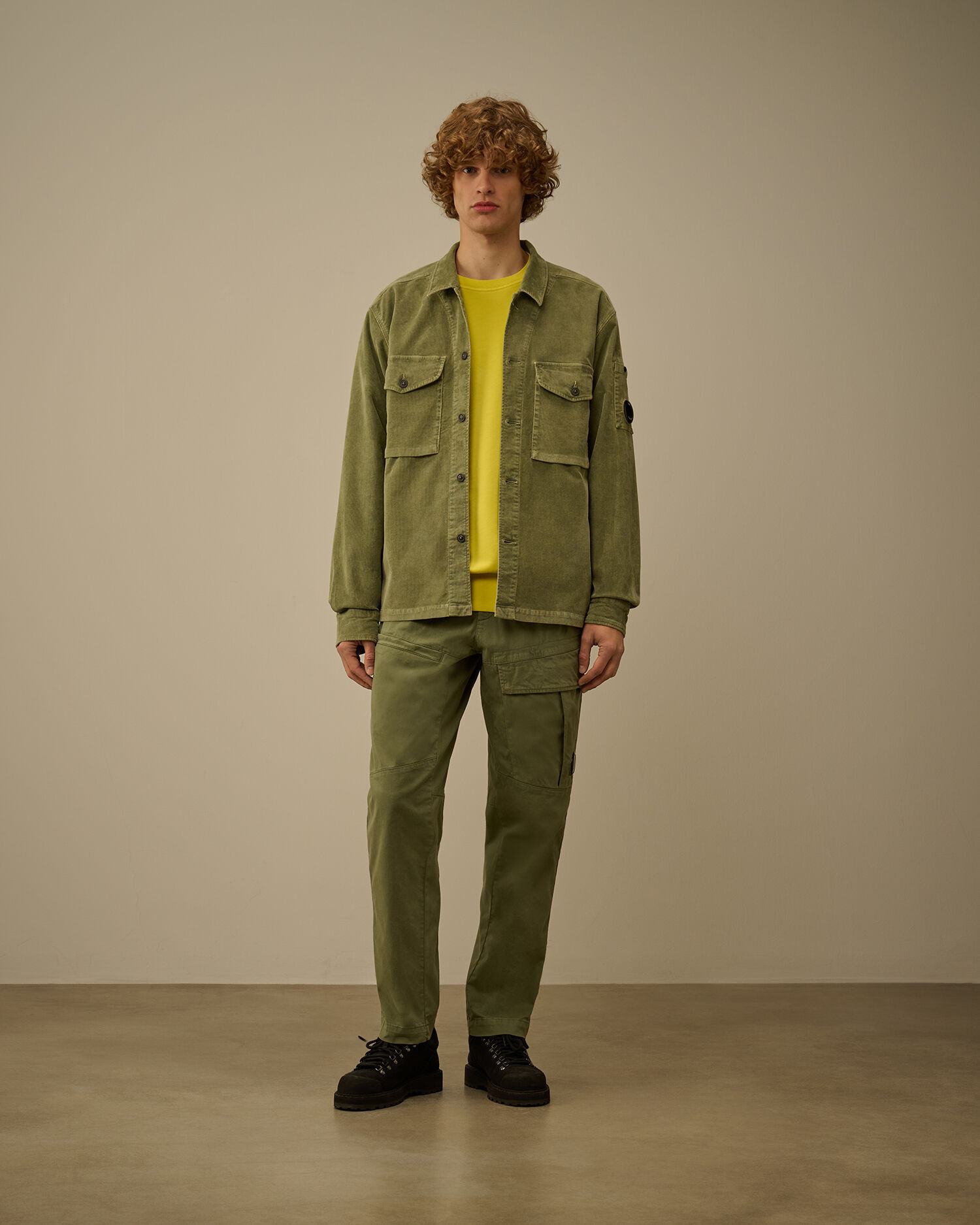 Corduroy Lens Button Overshirt - 2