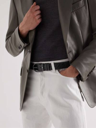 Montblanc 3.5cm Logo-Embossed Leather Belt outlook