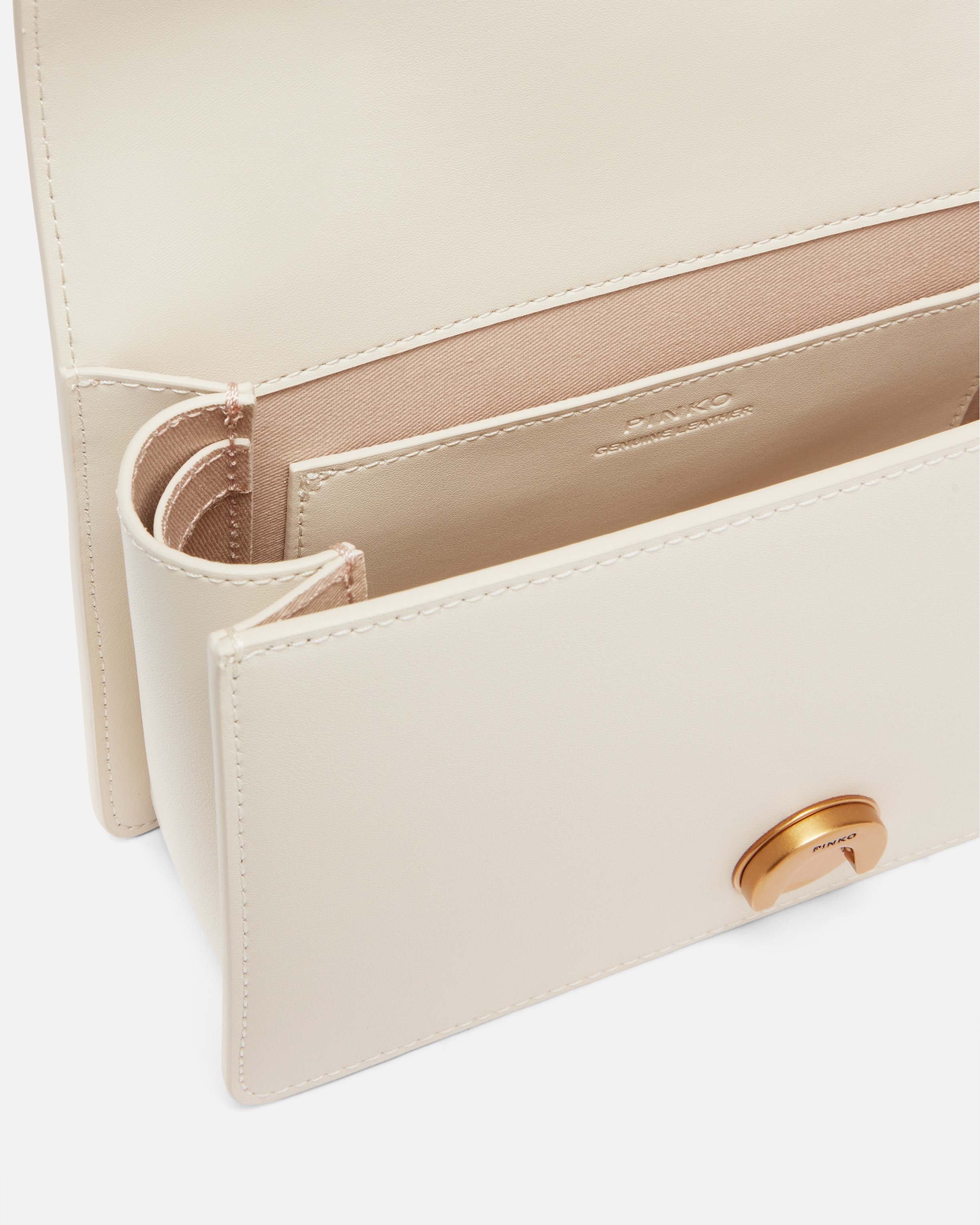 LOVE BAG SMALL CROSSBODY BAG IN LEATHER WITH STRAPS - 4