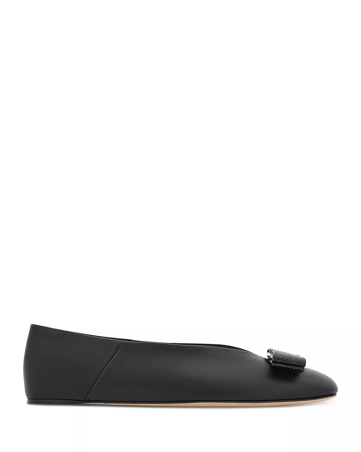 Women's Vanna Leather Hardware Bow Flats - 3