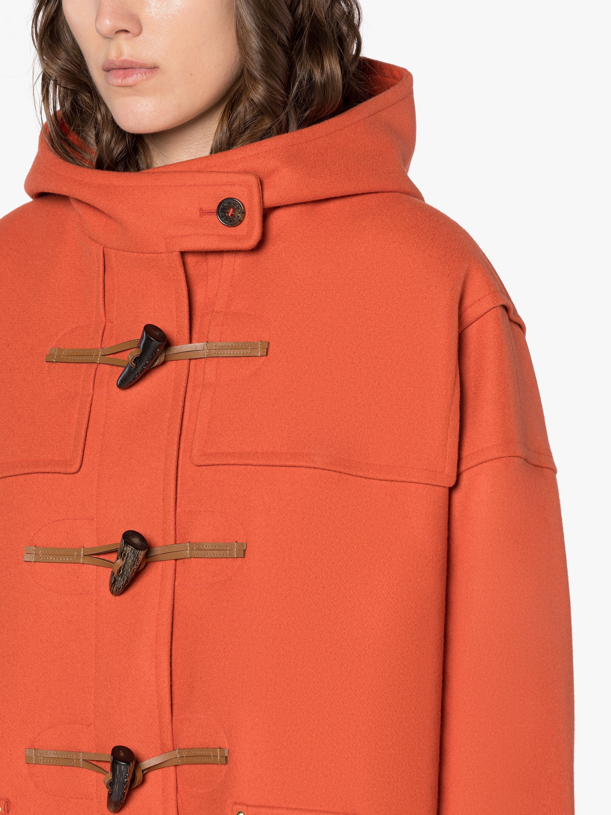 HUMBIE JAFFA WOOL DUFFLE COAT - 5