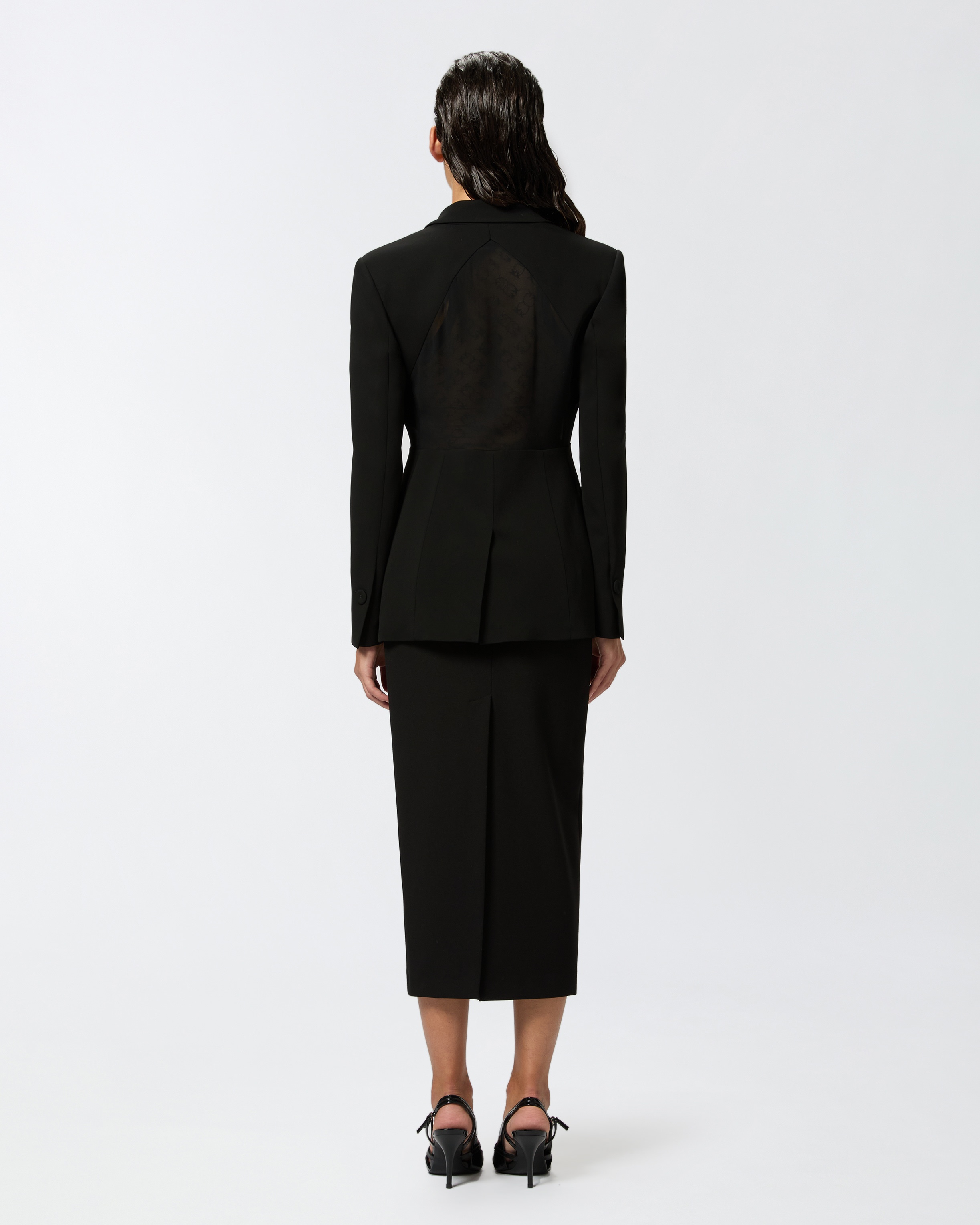 BLAZER WITH TRANSPARENT INSERT ON THE BACK - 5
