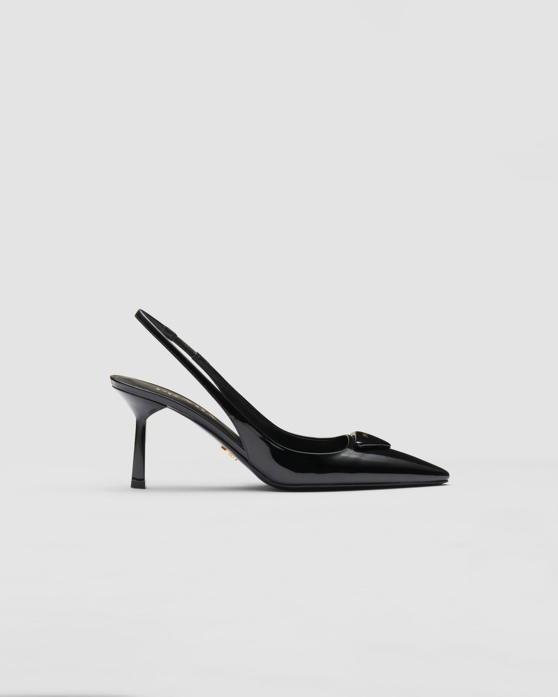 Patent leather slingback pumps 2