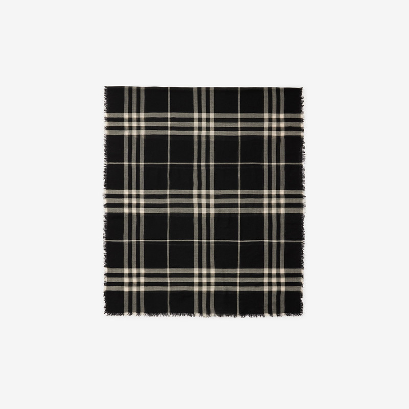 Burberry Wide Check Wool Scarf outlook