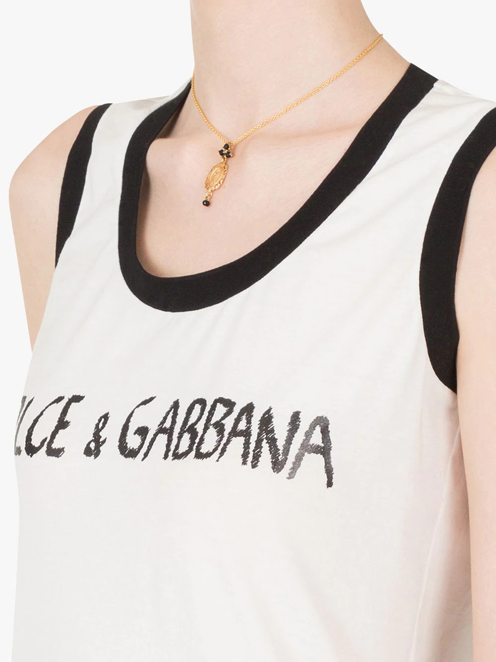 logo-print tank top - 5