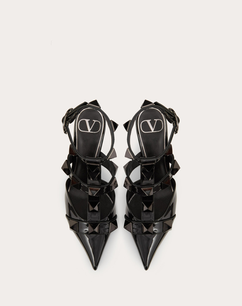 ROMAN STUD PUMP IN PATENT-LEATHER AND TONAL STUDS 80MM 4