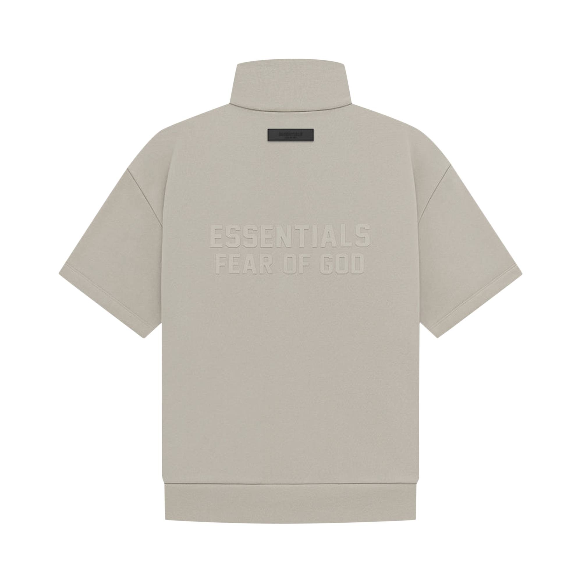 Fear of God Essentials Half Zip 3/4 Sleeve Shirt 'Seal' - 2