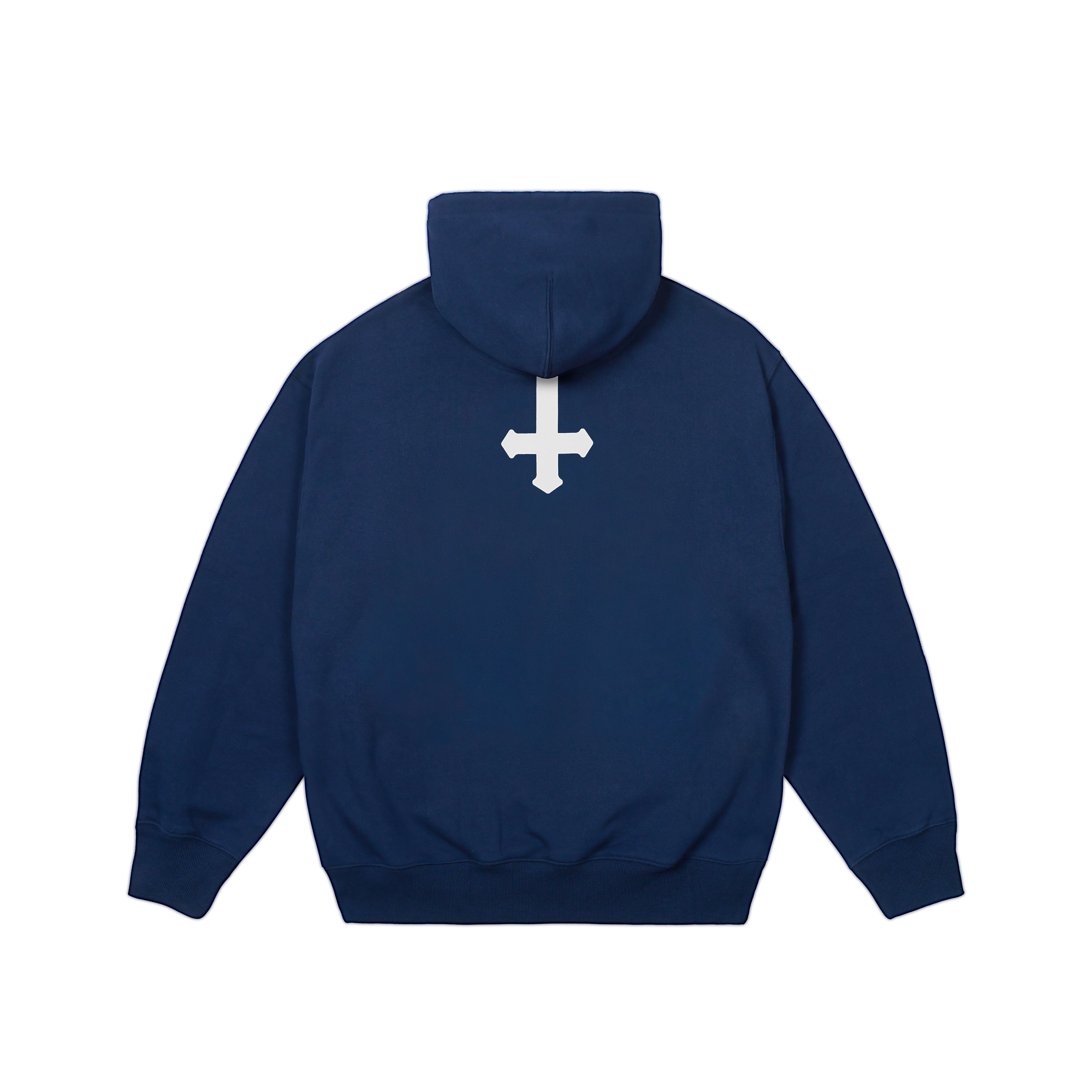 PALACE CROSS HOOD NAVY - 2