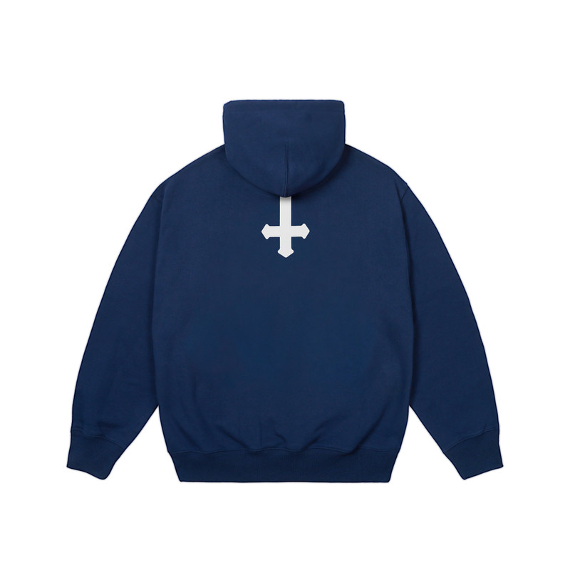 PALACE PALACE CROSS HOOD NAVY outlook