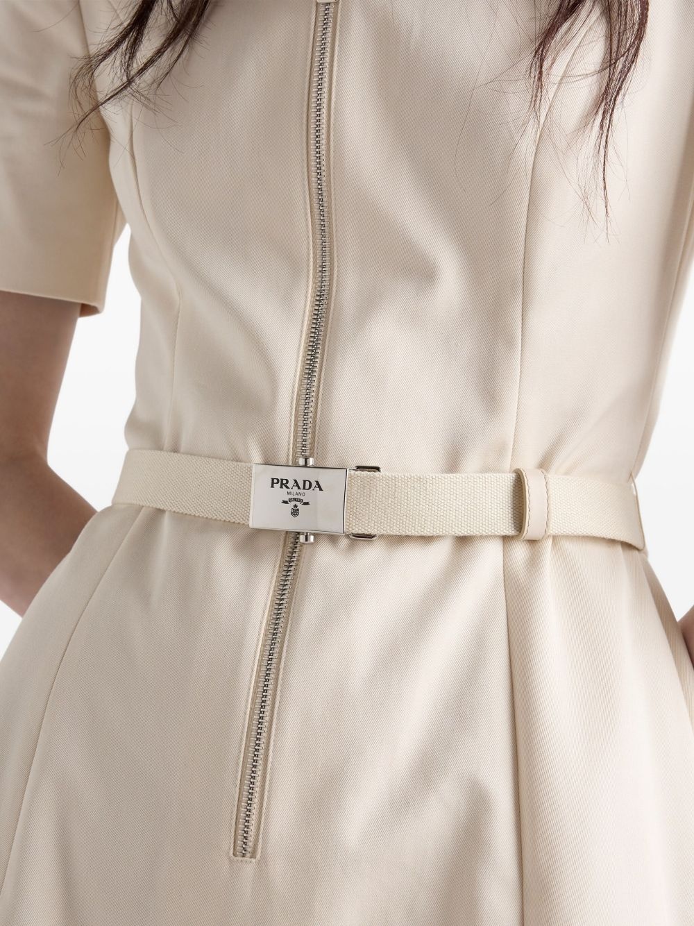 zip-front flared dress - 5