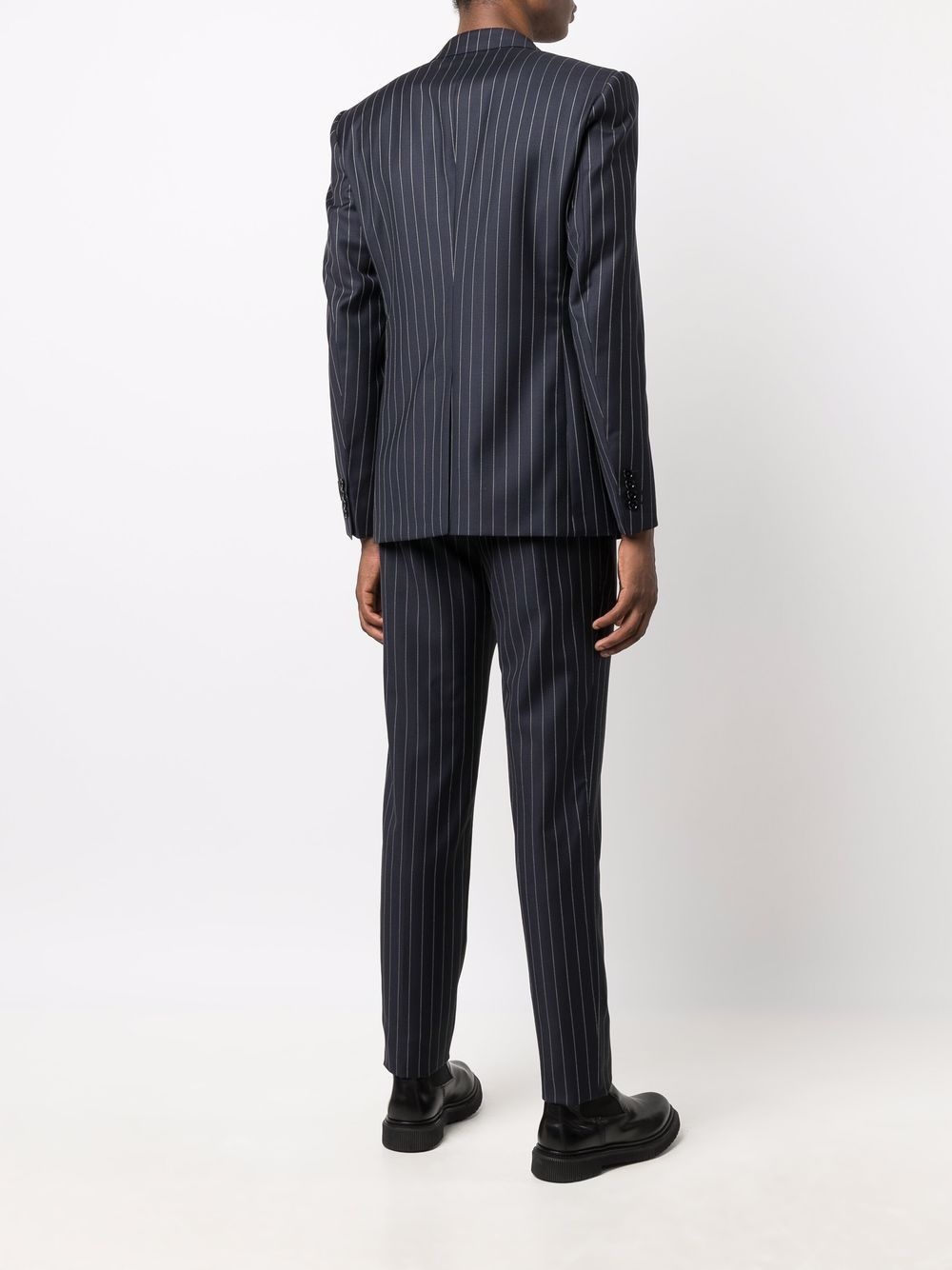 single-breasted pinstripe suit - 4