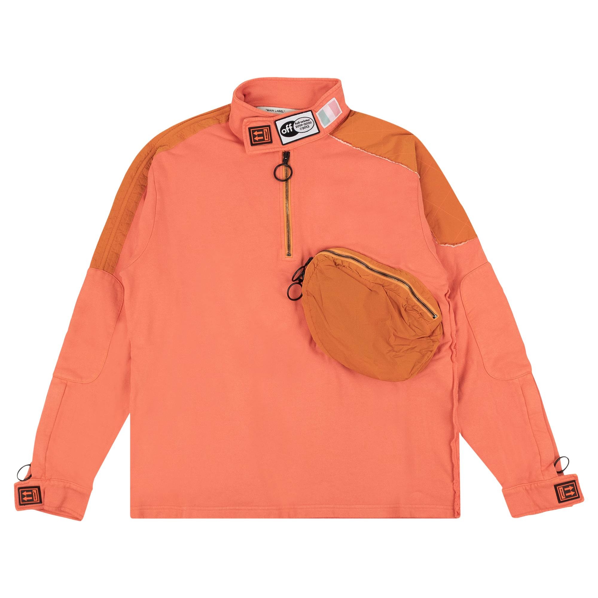 Off-White Parachute Half Zip Sweatshirt 'Coral' - 1