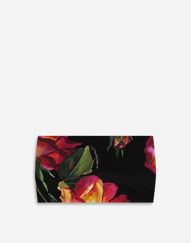 Rose-print jersey headband - 2