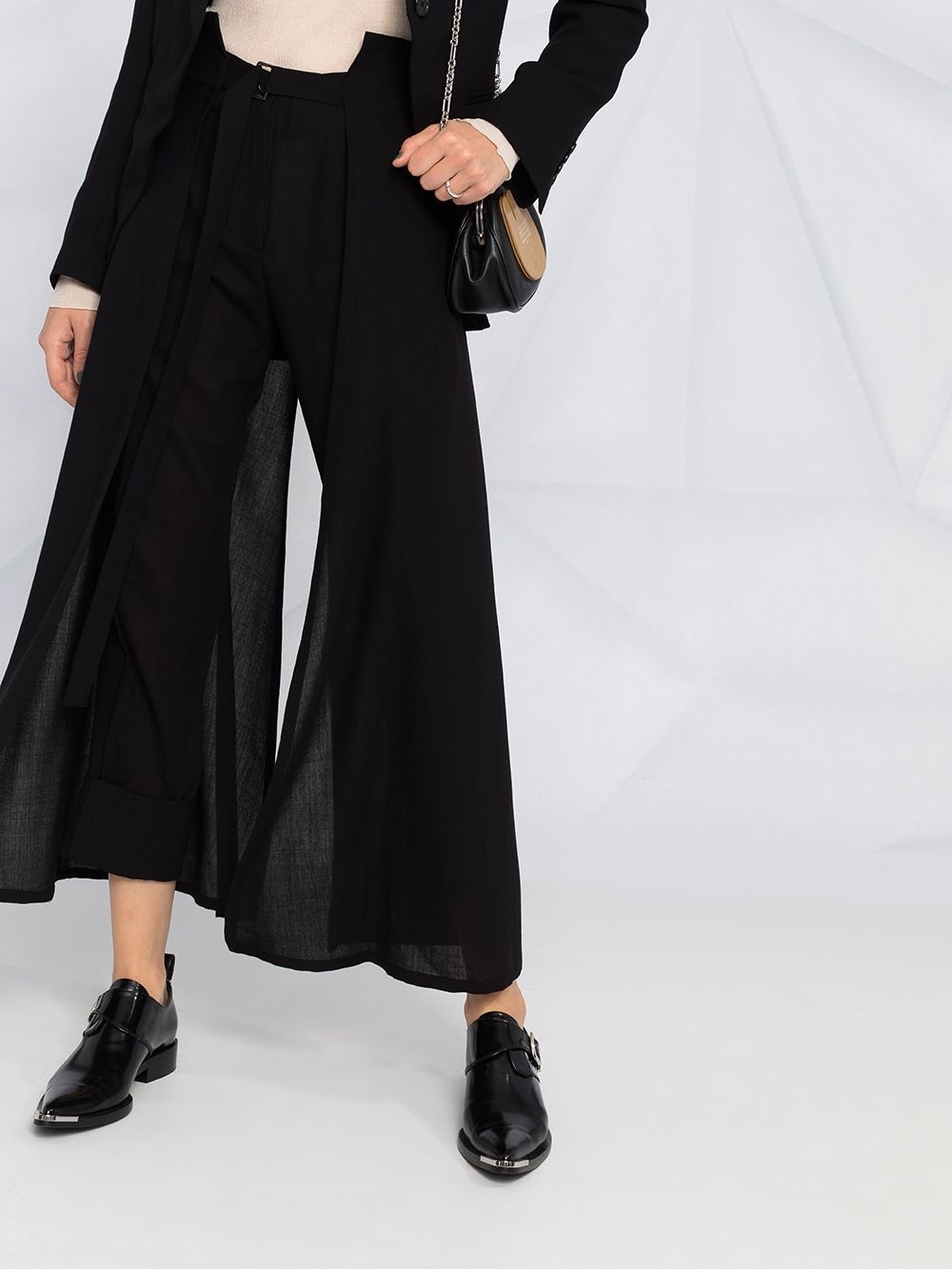 layered skirt trousers - 3