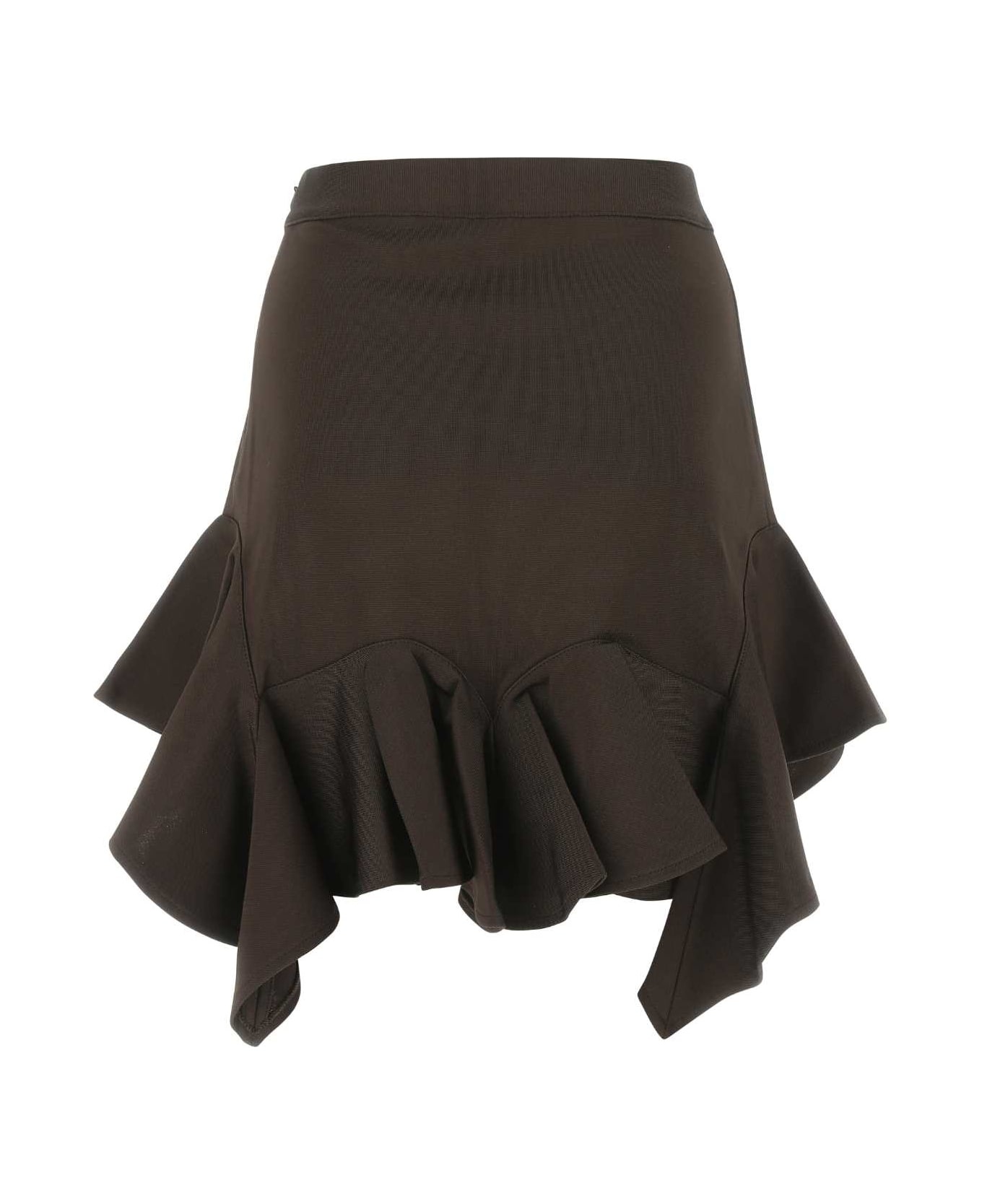 Brown Viscose Skirt - 2