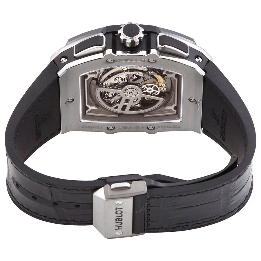 Hublot Spirit of Big Bang Automatic Skeleton Dial Black Leather Men's Watch 601.NM.0173.LR - 3