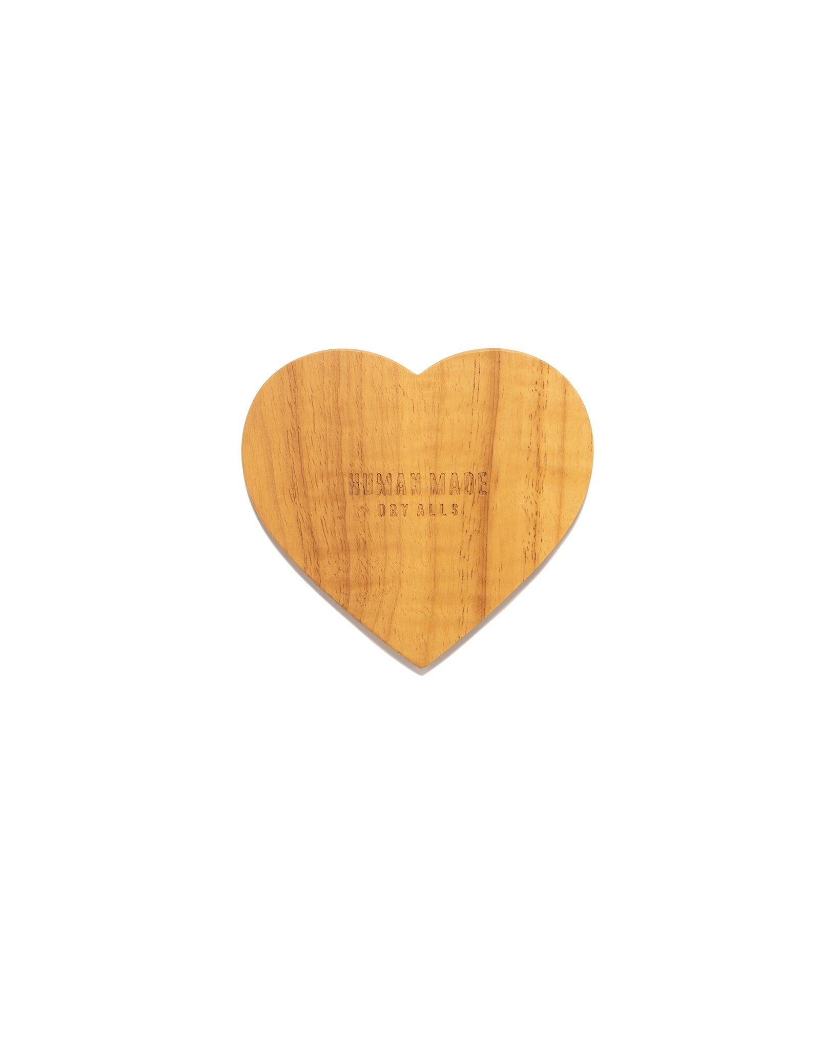 Heart Wood Coaster Set 2P Beige - 3