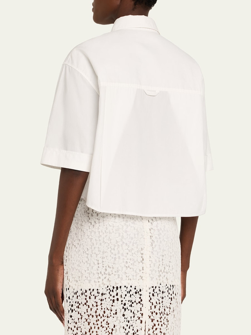 MARIA McMANUS Cropped Oversized Button-Front Shirt outlook
