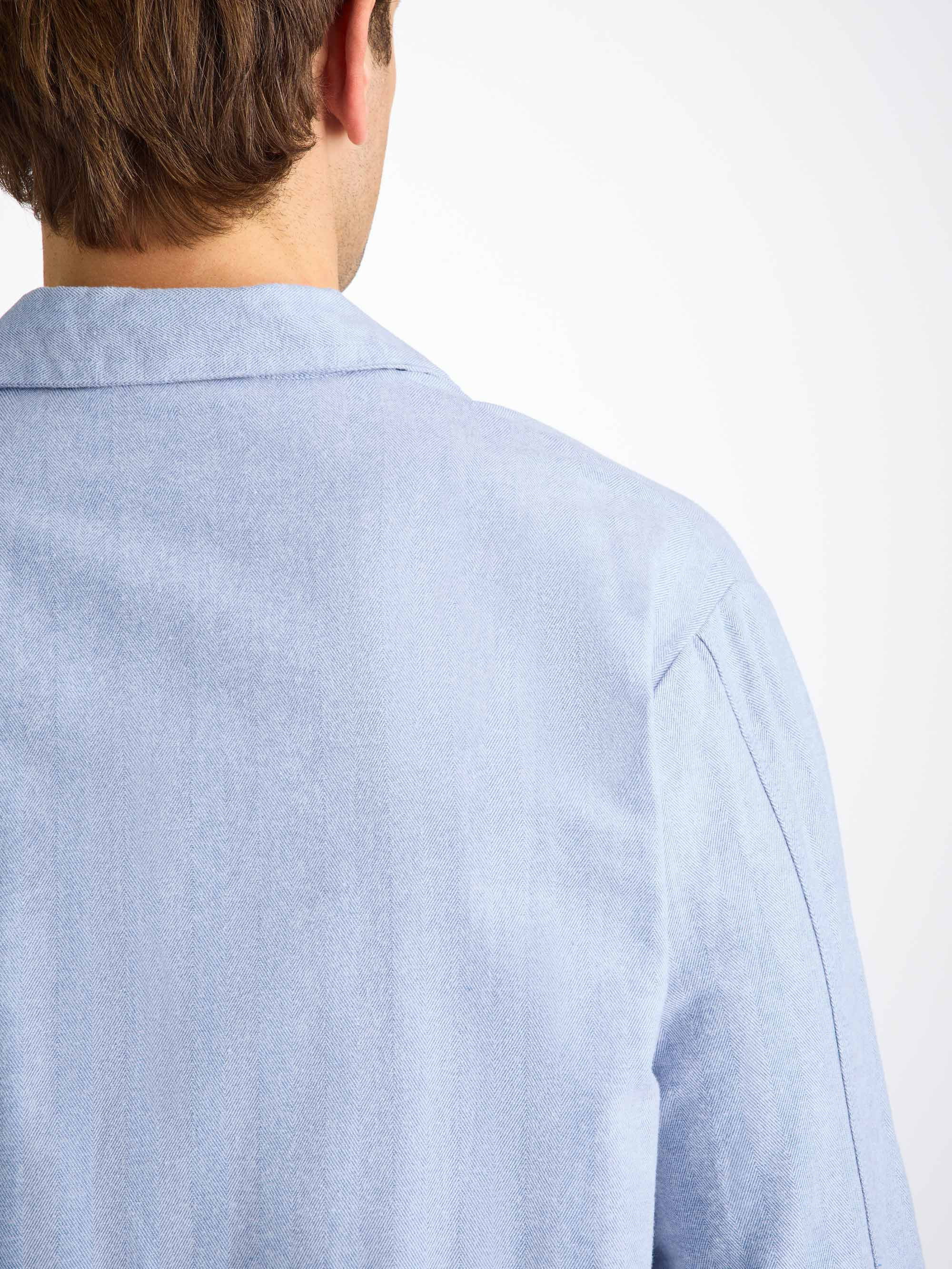 Men's Classic Fit Pyjamas Arran 24 Brushed Cotton Blue - 6