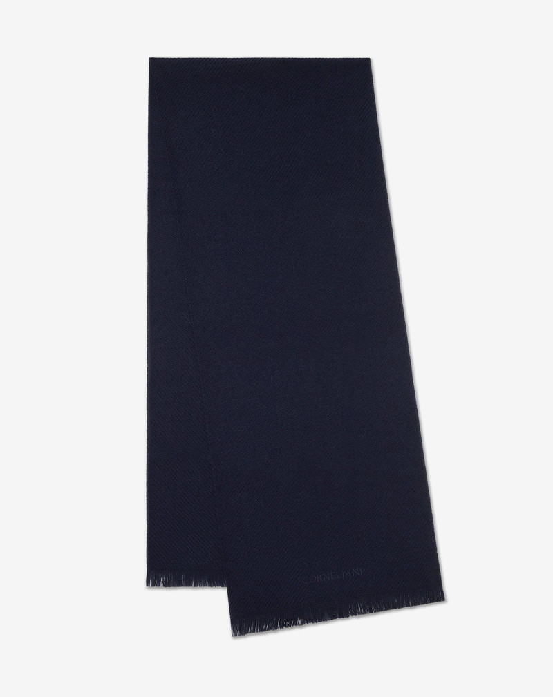 Blue pure wool scarf 1