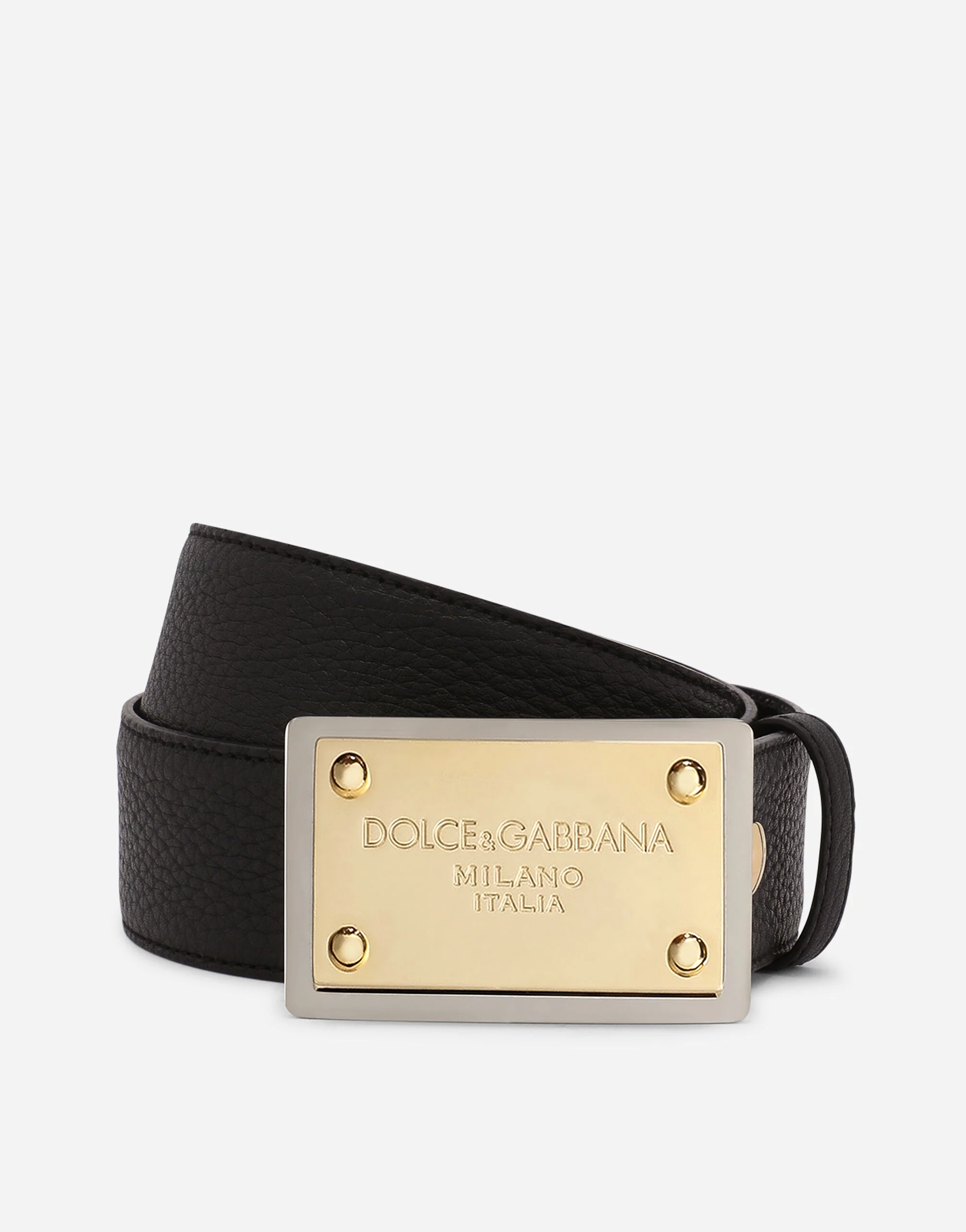 Grainy calfskin belt - 1