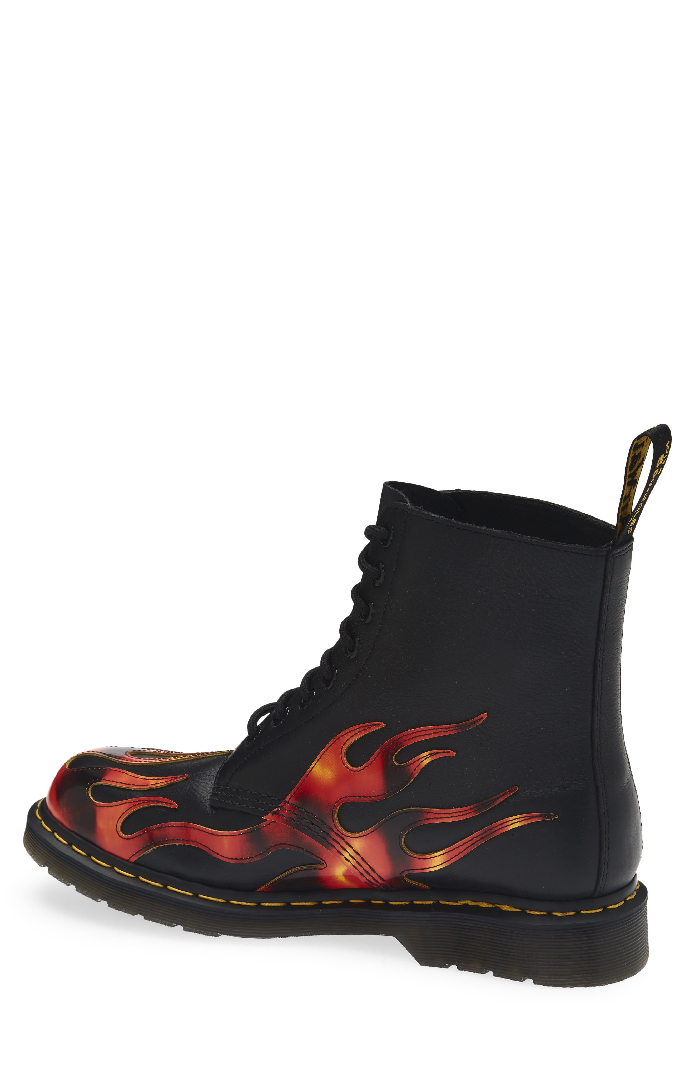 Dr. Martens 1460 Pascal Flame Boot in Black /Vibrant Red at Nordstrom - 2