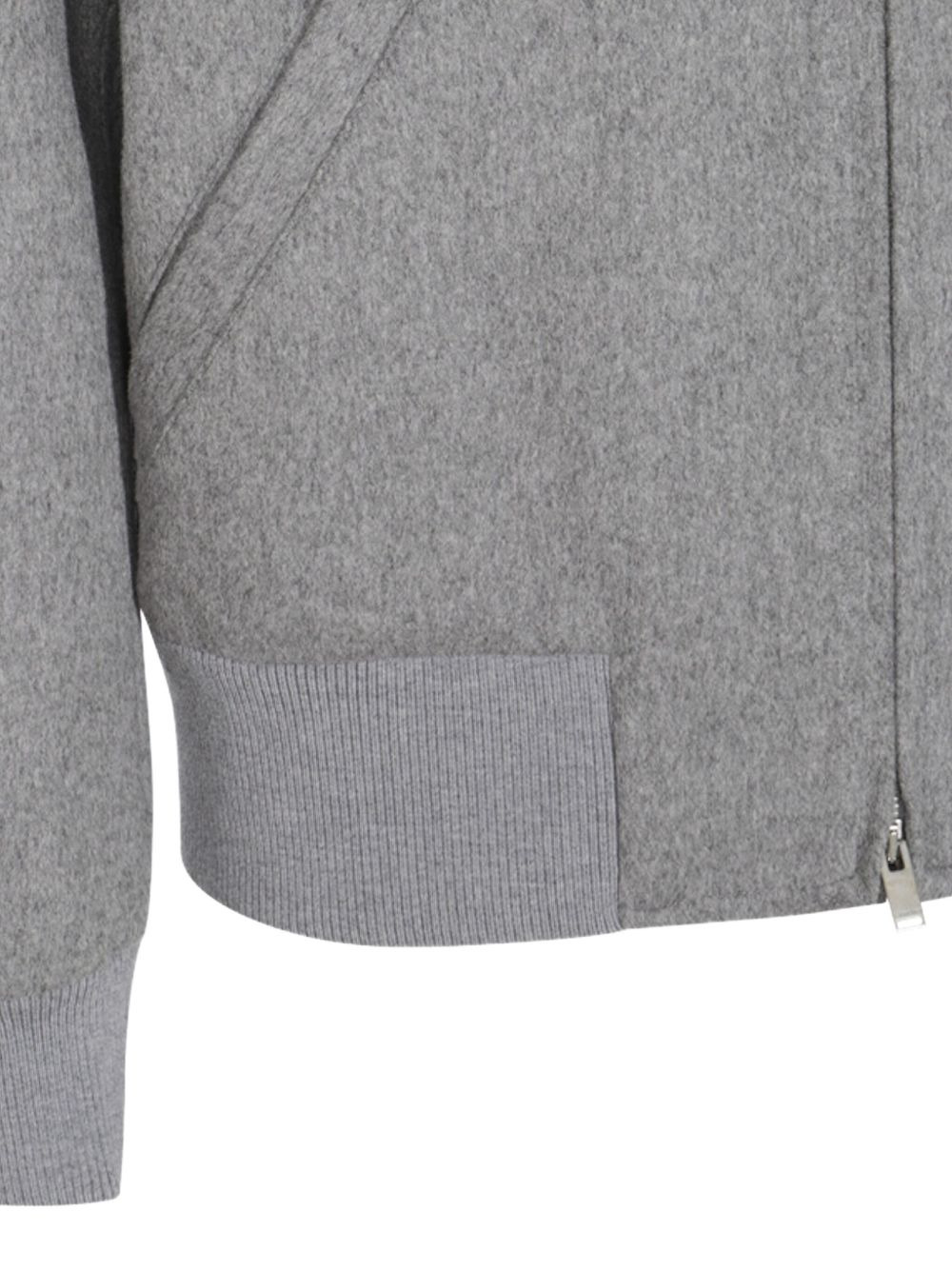 wool zip-front bomber jacket - 4