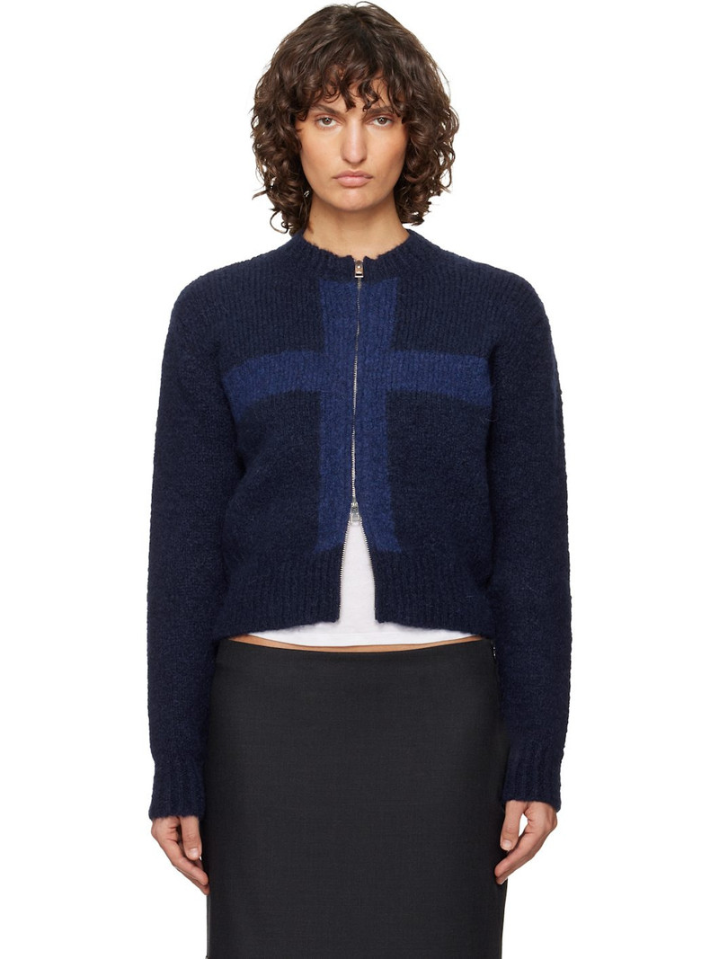 Navy Cruz Zip Sweater 1