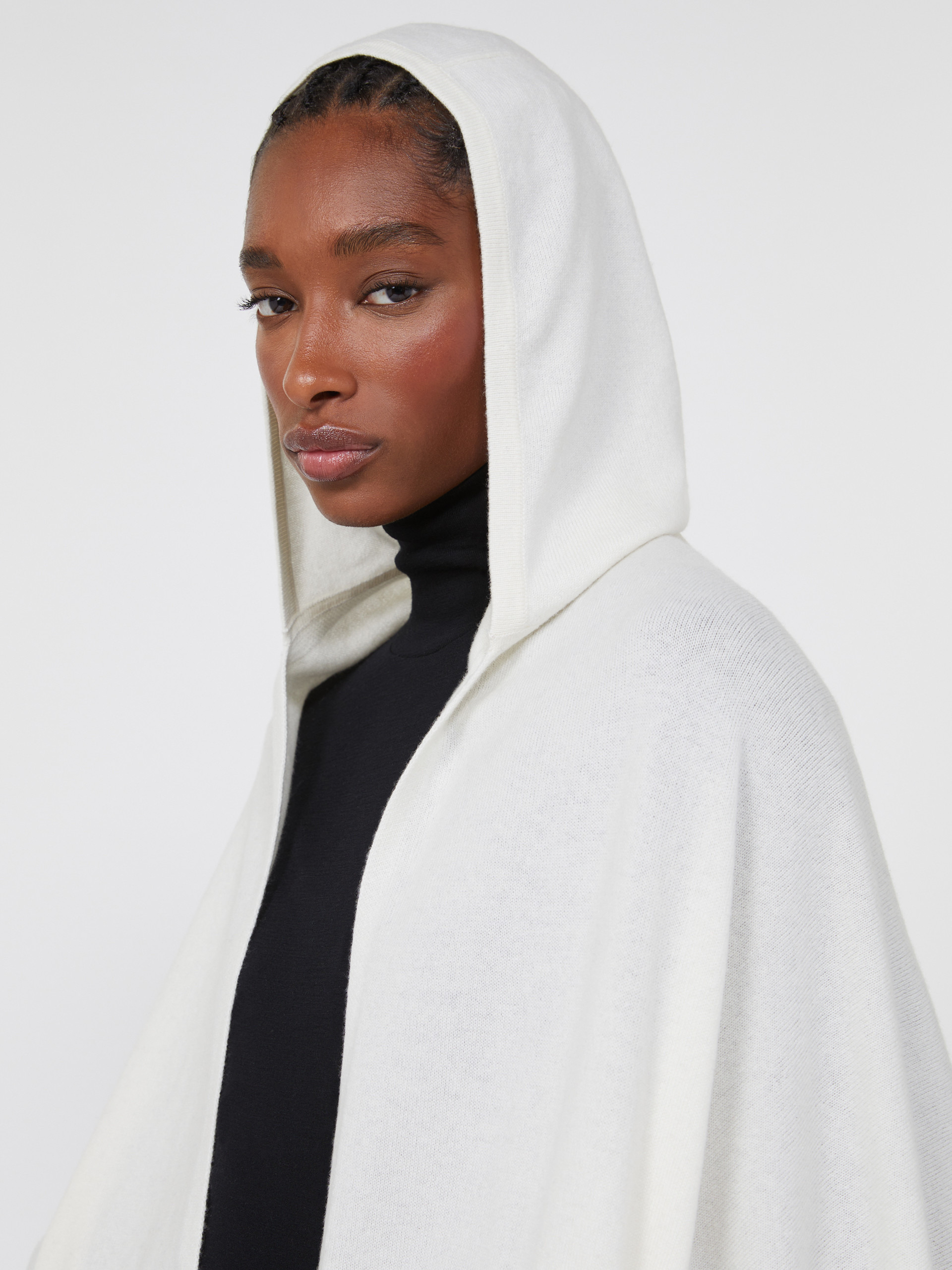 DELFINONEW Cashmere hooded shawl - 5
