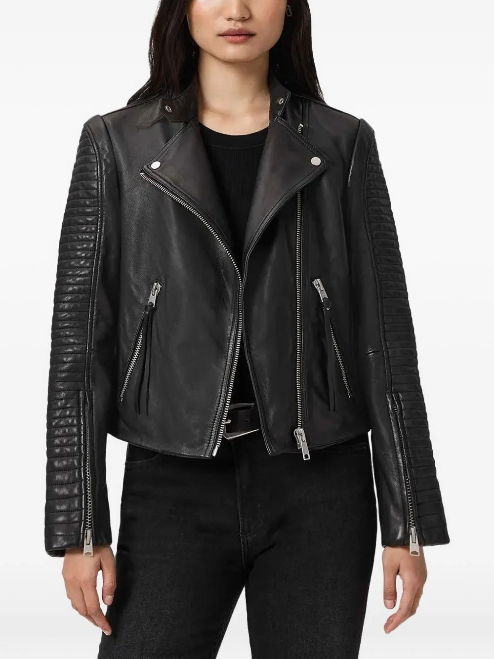 Raul ribbed leather jacket - 1