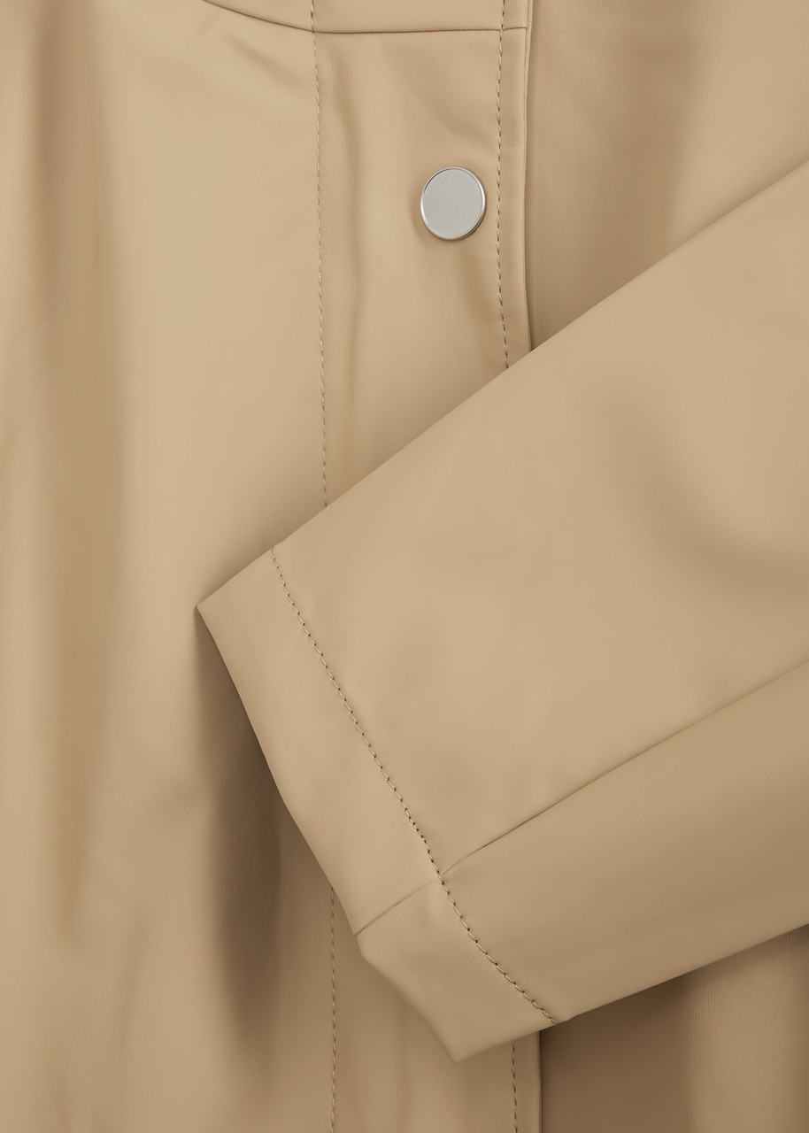 Belted hooded rubberised jacket - 5