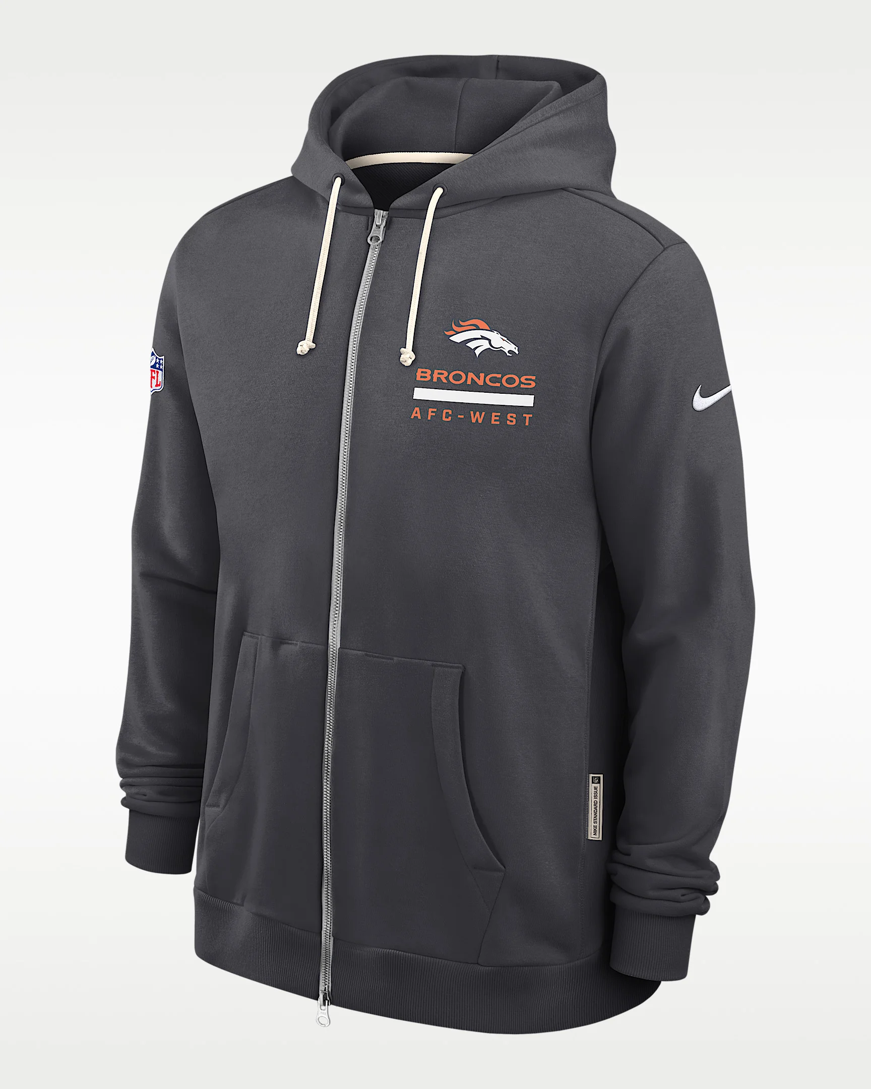 Denver Broncos Utility Player Sideline Men's Nike Dri-FIT NFL Full-Zip Hoodie - 1