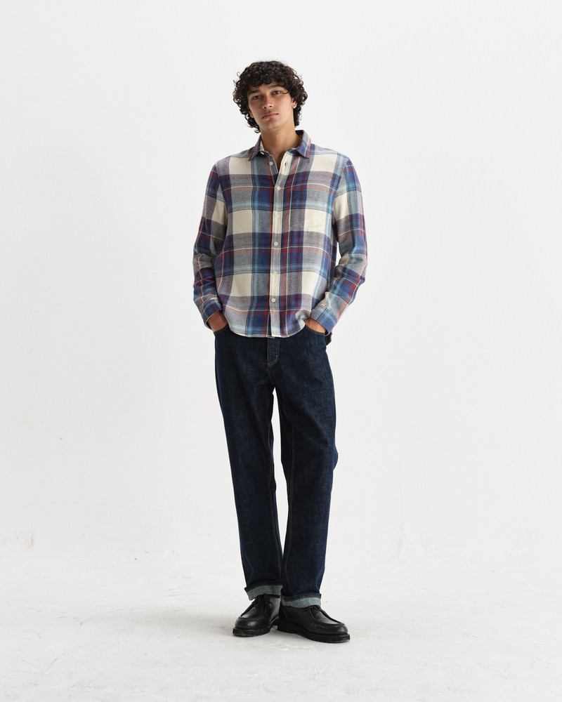 Shelly - Blue And Multicolour Check Flannel Shirt 5