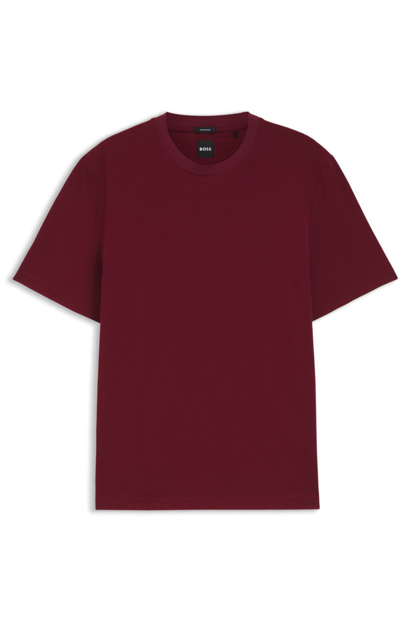 MERCERIZED-COTTON T-SHIRT WITH MICRO PATTERN 1