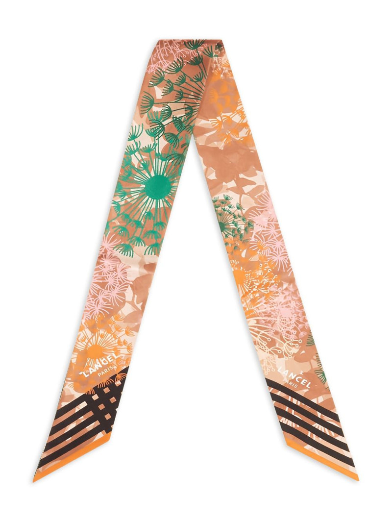 floral-print silk headband 1