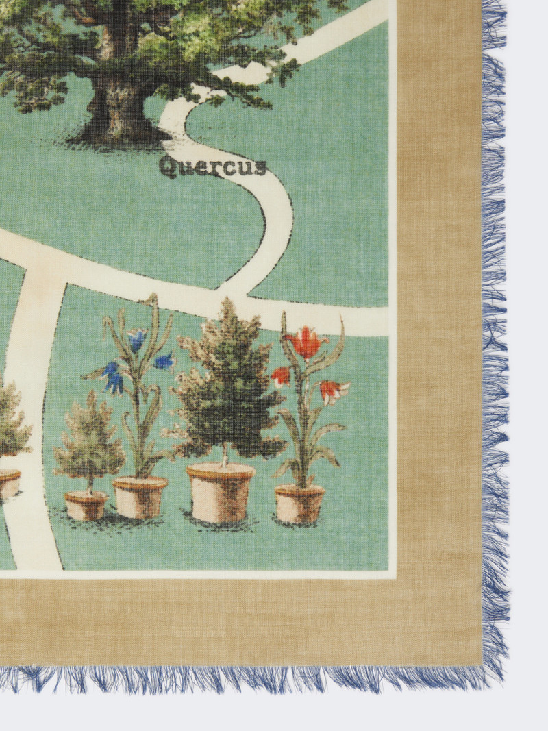 Max Mara FRIDA Printed silk oversized scarf outlook