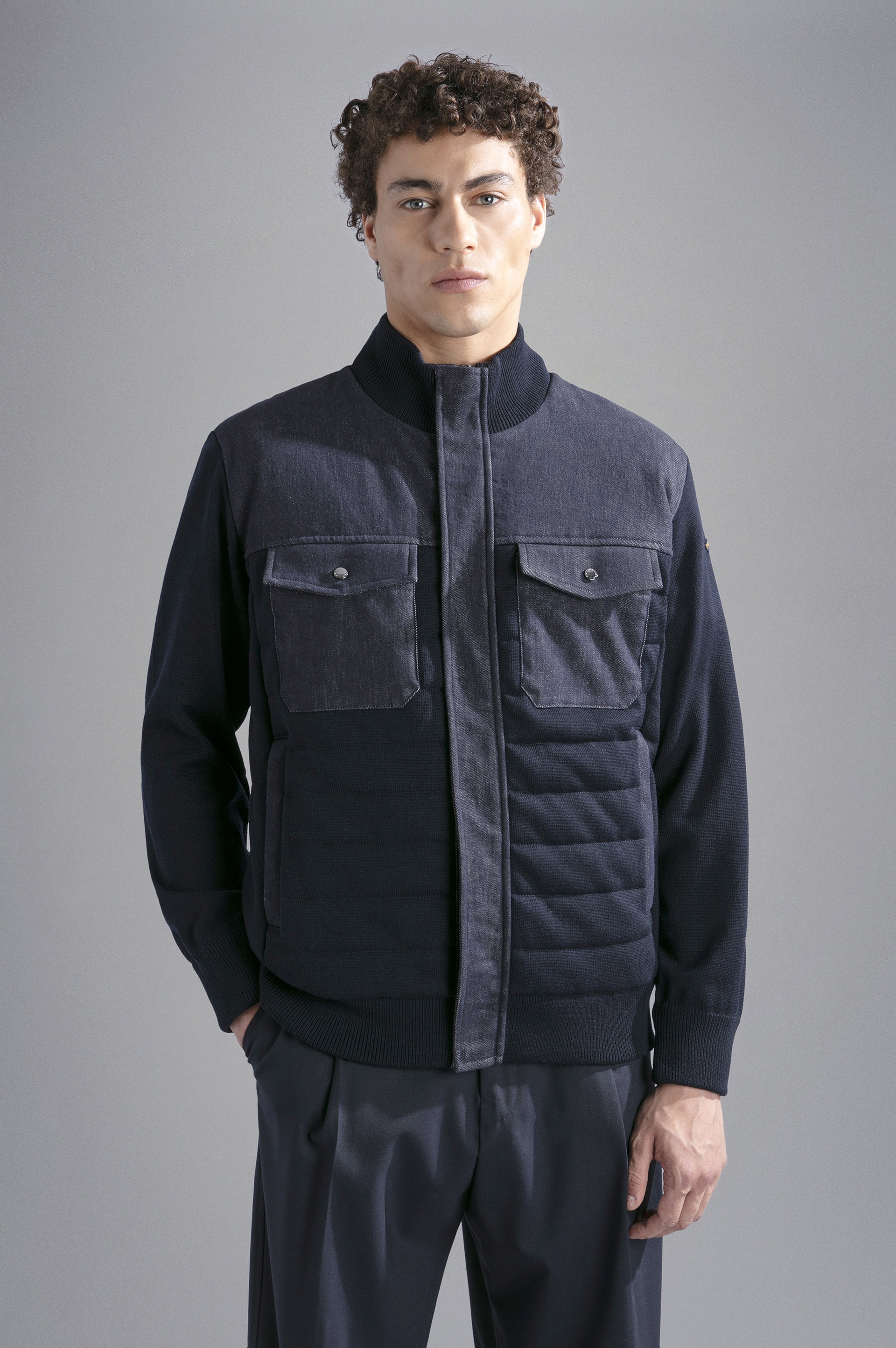 HYBRID SWEATER WOOL AND DENIM - 7