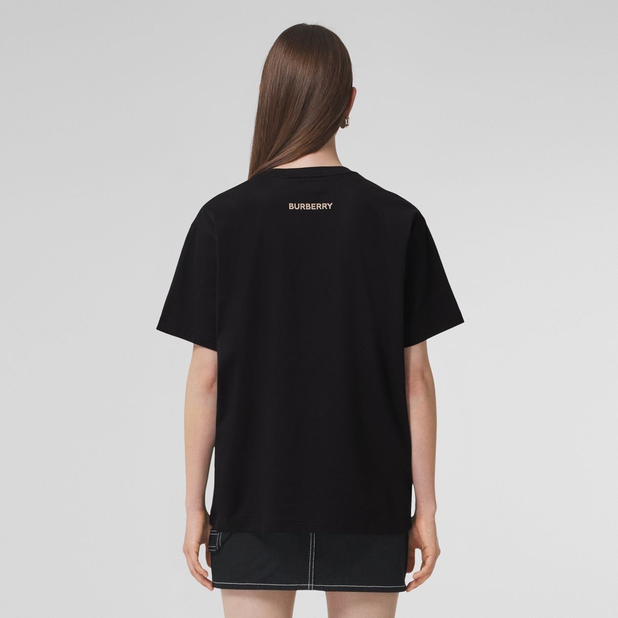 Deer Graphic Cotton Oversized T-shirt - 4