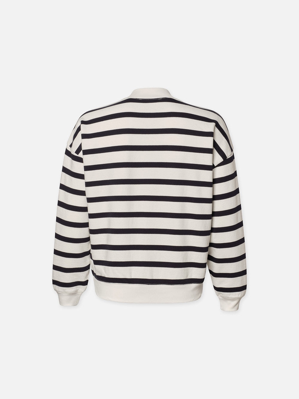 Button Detail Sweatshirt in Navy Multi - 4