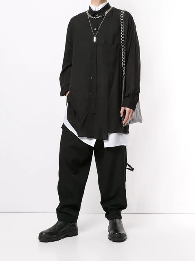 Yohji Yamamoto oversized long-sleeve shirt outlook